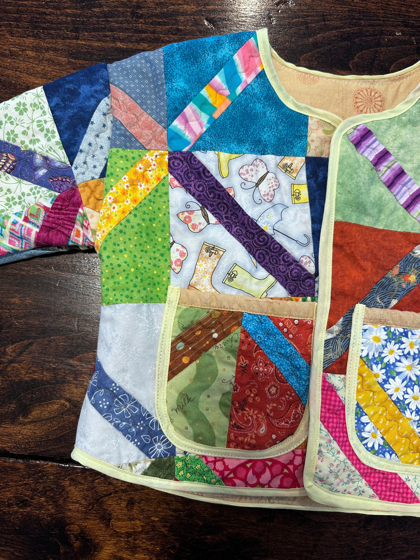 Multi-Color Kids Quilt Jacket 2-4T