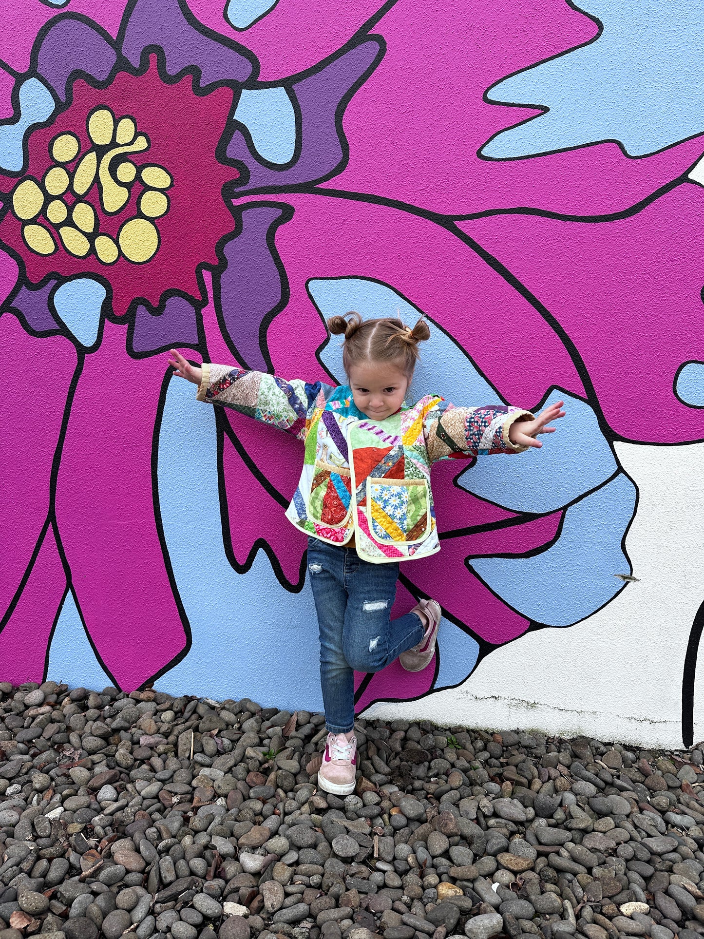 Multi-Color Kids Quilt Jacket 2-4T