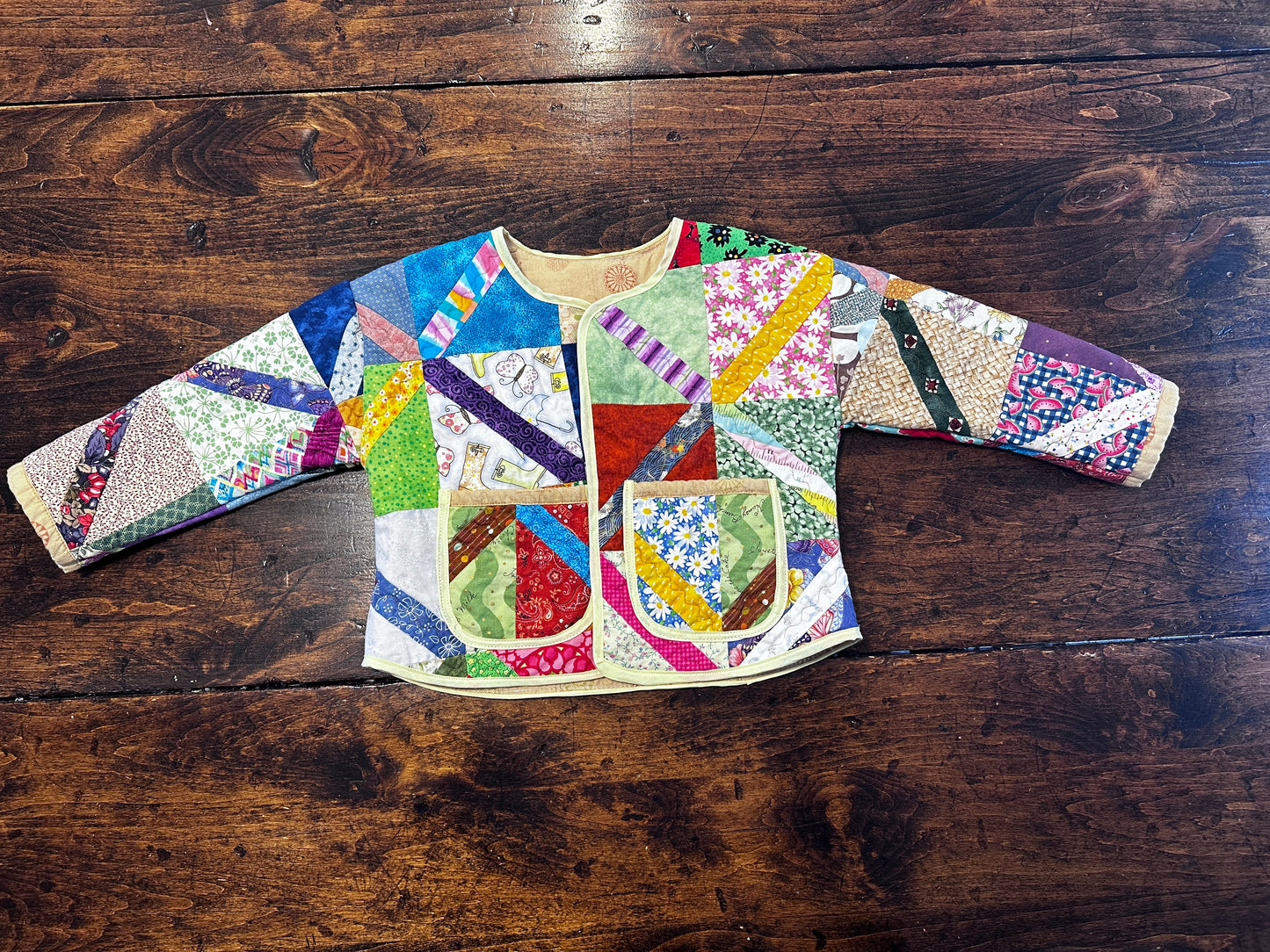 Multi-Color Kids Quilt Jacket 2-4T