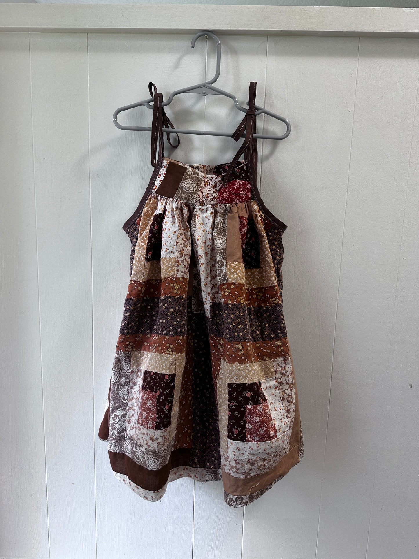 Autumn Patchwork Sundress – Size 5/6T