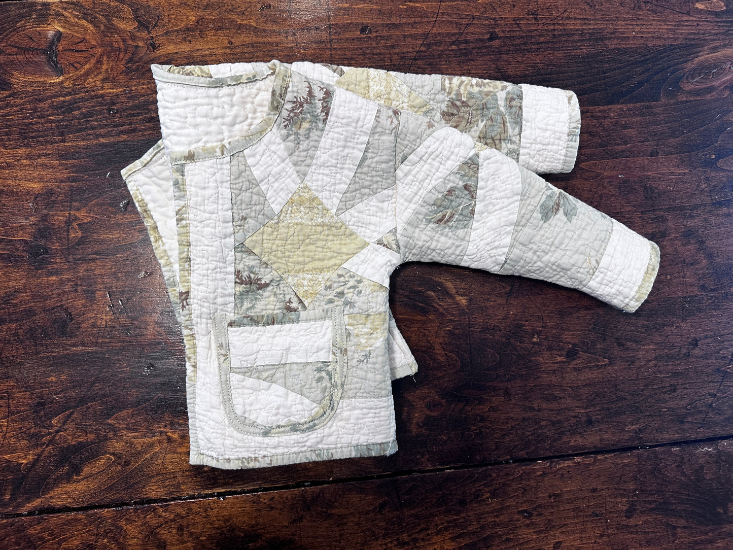 Greens and Creams Kids Quilt Jacket 12mos - 2T
