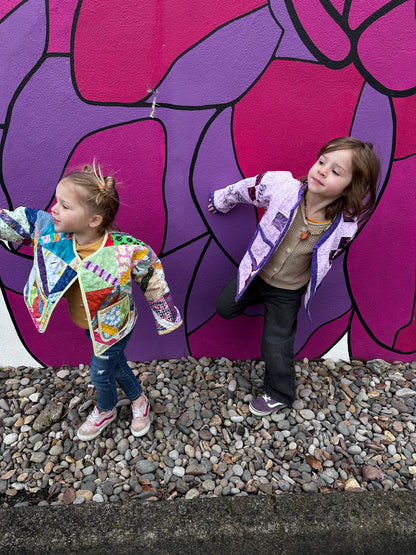Multi-Color Kids Quilt Jacket 2-4T