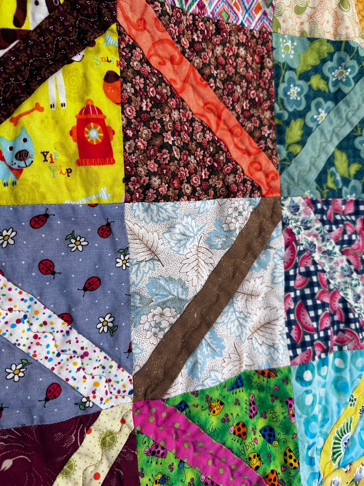 Multi-Color Kids Quilt Jacket 2-4T