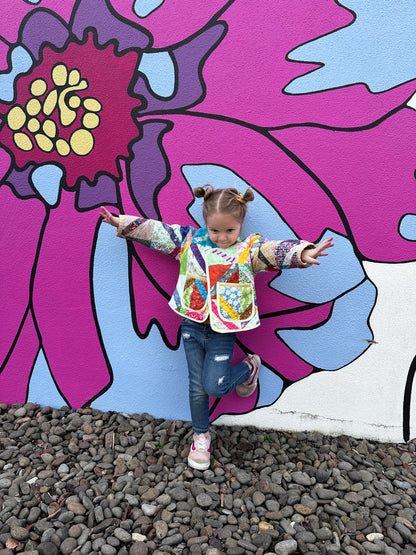 Multi-Color Kids Quilt Jacket 2-4T
