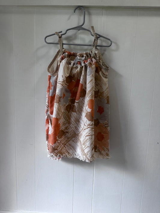 Rust Blossom Ruffle Dress