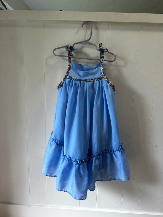 Sky Ruffle Dress – Size 3–4T